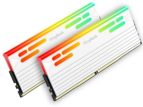 Image of KingBank RGB Computer Desktop Memory Ram Hynix M-die DDR5 48GB(2x24GB) 6000MT /s CL28 1.45V Overclocking XMP 3.0 & AMD Expo with Heatsink for PC Gaming /Office /PS