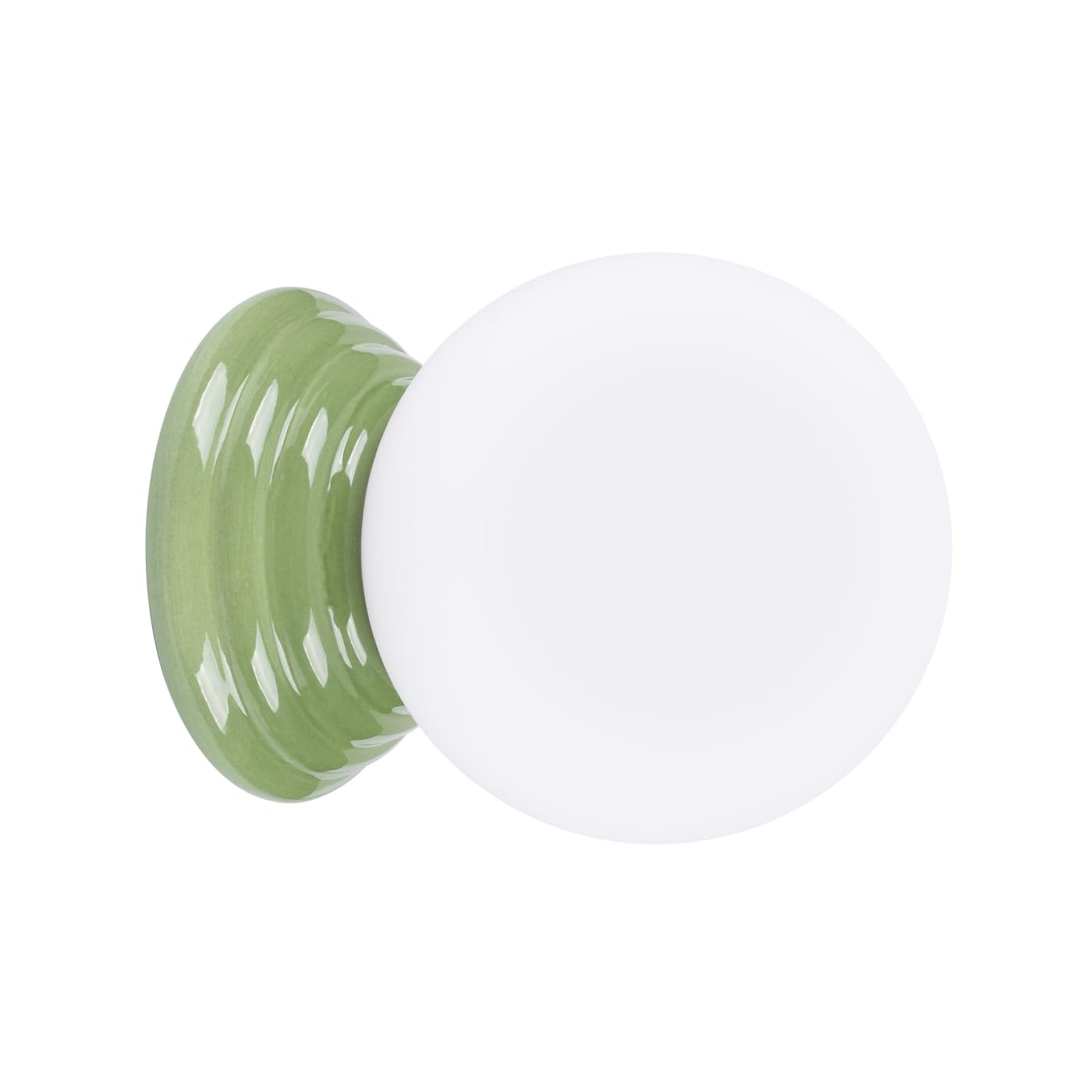 SOLLUX lighting Wandleuchte Innen - Wandlampe glasierte Keramik Glas - 1 Flammig - LED Lampe Glühbirne - Grün Zori