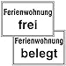 Produktbild INDIGOS UG - Ferienwohnung frei Hinweisschild, Kunststoff, 30x20 cm - Warnung - Sicherheit - Hotel, Firma, Haus