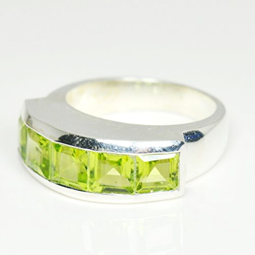 Péridot naturel bague en argent sterling 925 haut de gamme gocmsr-141 - 4