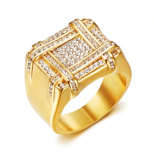 ICED OUT Ring for men Irregular graphics Rings for Men Smooth Rectangle ring Hip Hop ring Radiant Rings for Women Bling Iced Out Jewelry Punk Ring Club ring Heavy Metal ring Party