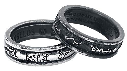 Bague Alchemy Gothic Demons and Angels bijou d'affirmation pour festival métal et soirée gothique