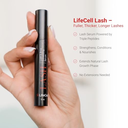 LifeCell Lash Serum, Enhancing Eyelash and Eyebrow Serum for Long Thick Lashes and Brows - Natural Growth Booster, Conditioner, and Thickener for Amplifying Length - Image 4
