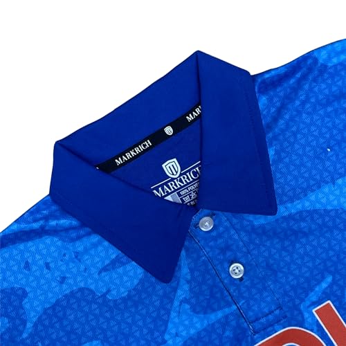 Image of MARKRICH Ind Official 2024 for Men Worldcup 2024 /2025 |Blue New T20 2024-2025|Sports India World Cup Cricket Team T Shirt Jersey