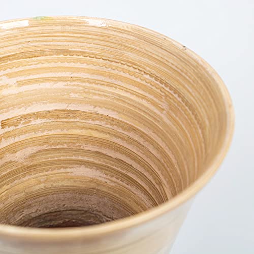 Uniquewise 24" Tall Bamboo Floor Vase, Glossy Purple, Green (Model: V003242.S) #TOP7