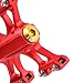 2pcs for Bike Pedal, M14xP1.0 Thread Aluminum Alloy Covers for Pedals, Repair Parts in Black, Red, Gold, Silver（红色6.5mm）
