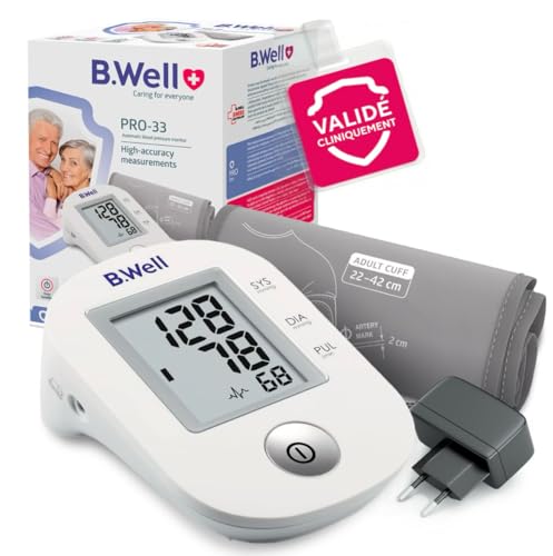 B.Well PRO-33 Tensiomètre automatique bras - Mesure facile à 1 bouton