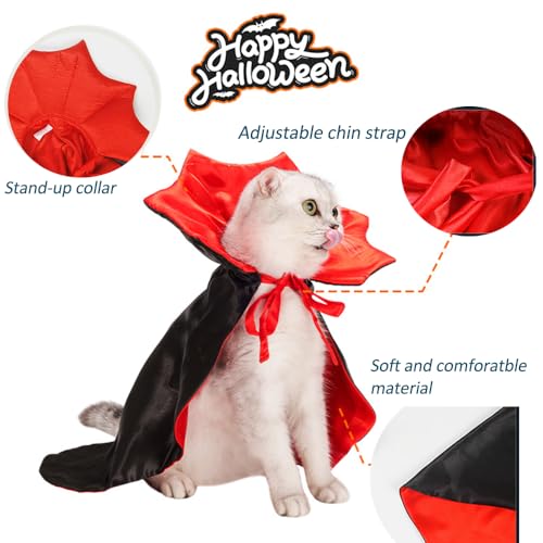 Disfraz capa de vampiro para perro talla única miniatura 4