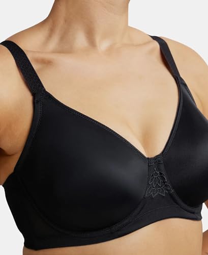 Image of Jockey 1855 Women Under-Wired Non-Padded Soft Touch Microfiber Elastane Stretch Full Coverage Minimizer Bra with Broad Wings