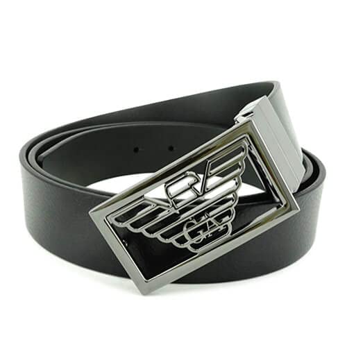 [エンポリオアルマーニ] メンズ ベルト Y4S507 Y134J 88244 BLACK GREY ブラック グレー 2223aw (BLACK/GREY) [並行輸入品]