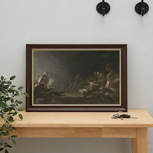 Impression sur toile A Witches Sabbath de Cornelis Saftleven - Décoration murale 20x30 cm