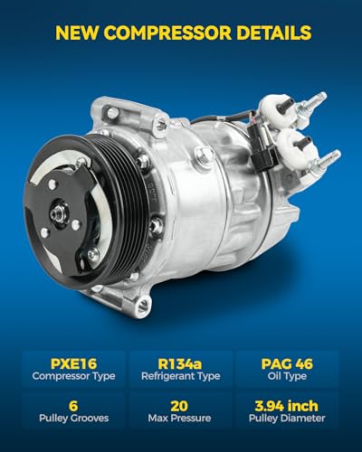 Image of PHILTOP 98573 AC Compressor for RangeRover Sport 2010-2013,LR4 2010-2013, RangeRover 2010-2013, XJ XFR 2010-2012, XJ 2013-2017 5.0L,XF 2011-2012, XF 2013 3.0L 2010 5.0L, XK XKR 2010-2013,XJR 2014-2017