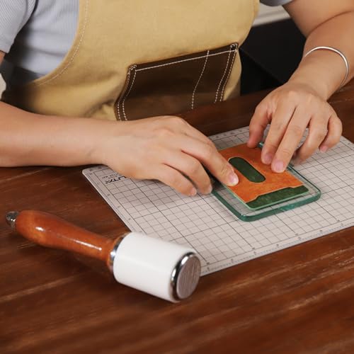 WUTA Leather Carving Hammer Professional Leather Mallet Leatherworking Maul Nylon Head Hammer for Handmade DIY Tools by WUTA - Used condition - Image 7
