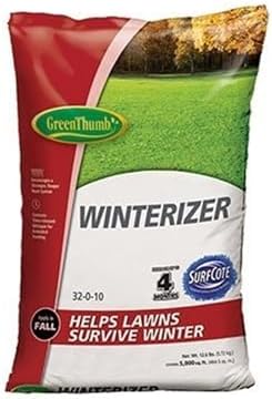 Green Thumb GT58105 Winterizer Lawn Fertilizer, 32-0-10 Formula, 5,000-Sq. Ft. Coverage - Quantity 1