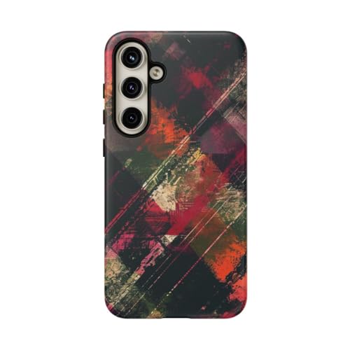 Coque Samsung S24 Plus bordeaux rigide mate motif grunge