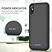 Battery Case for iPhone X/XS/10, 6500mAh Upgraded Rechargeable Charger Case Portable Extended Charging Case for iPhone Xs Protective Phone Backup Battery Pack for iPhone X/10 (5.8 inch), Black