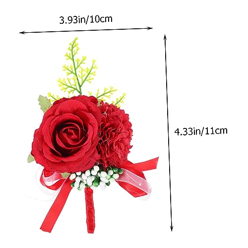 Brooche fleur de simulation accessoire mariage chic pour costume de marié - 2