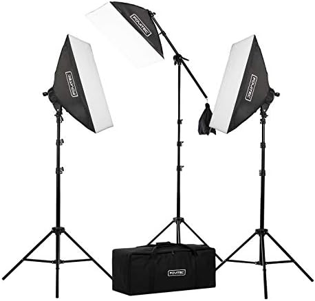 Fovitec 2500 Watt 50 X 71 Cm Softbox Fotograf Ve Video Studyo Isik Seti One Quick Ez Setup Softbox Mafsalli Kol Ile Pratik Tasima Cantasi Dahil 3 Lu Set Amazon Com Tr Elektronik
