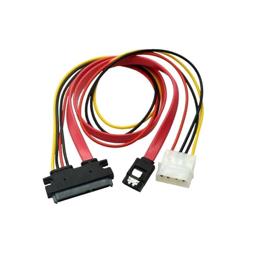Cable SATA 22pin 7+15pin a SATA 7pin con IDE 4pin 0.5 m miniatura 4