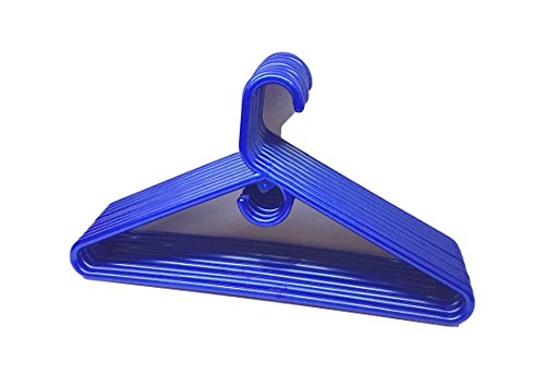 The Um24 Set Of 9 Heavy Duty Tubular Hangers Blue Jumbo Plastic Closet Organization Adult Coat Suit Cloth Hanger #TOP28