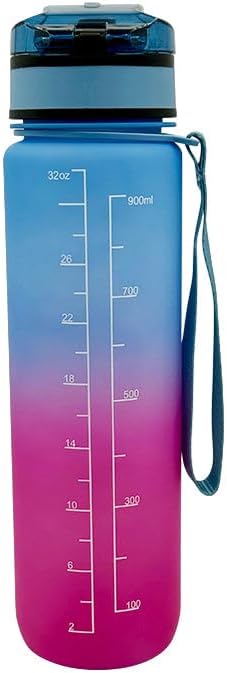 Miniatura 3 de BariatricPal Hydrate & Inspire - Botella de agua motivacional de 32 onzas, edición sin popote