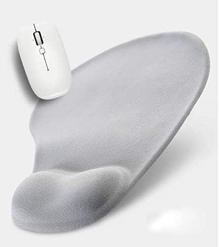 Podkładka pod mysz z podkładką na nadgarstek, spód z antypoślizgowej gumy, ergonomiczna, szara / czarna / różowa / niebieska