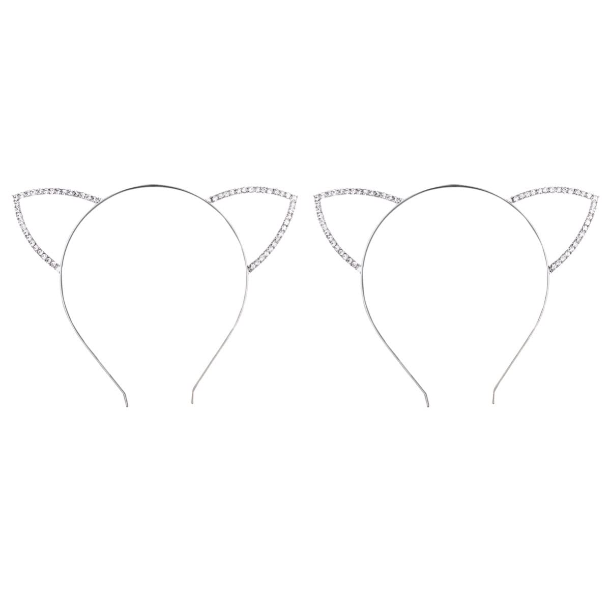 POPETPOP 2 Piezas Diadema De Metal Con Orejas De Gato Diadema Con Orejas De Animales Aros De Pelo De Oreja De Gato Diademas De Orejas De Animales Banda De Pelo Bohemio Zoa Ropa Boda