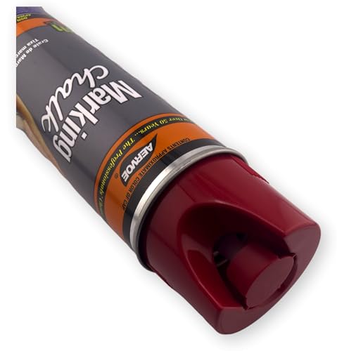 Aervoe 216 20-Oz Lead-Free Non-Clogging Can Temporary Marking Chalk Spray, Red