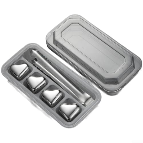 ComfyHarbor Lot de pierres à whisky en acier inoxydable 304 réutilisables pour refroidir les boissons sans diluer la saveur, conçues pour un refroidissement rapide et une utilisation prolongée (A)