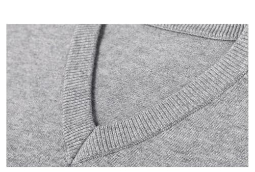 Wjnvfioo Fashion Woolen Knit Pullover V Neck Sweater Black for Men Autum Winter Casual Jumper4