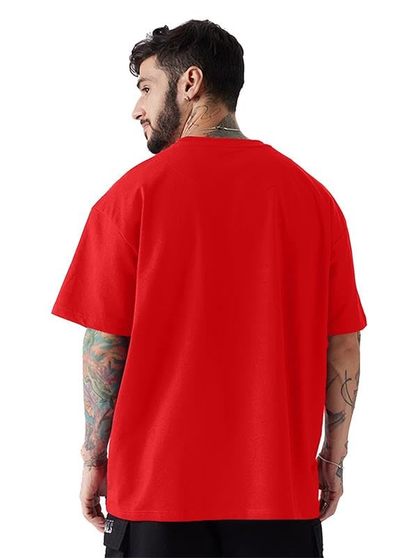 Image of LEOTUDE Men Half Sleeve Round Neck Graphic Font Printed Tshirt | Tshirt