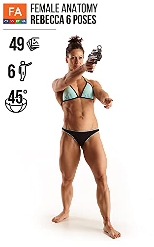 Female Anatomy Rebecca 6 Poses: Female muscular model reference photos for artist (49 images).