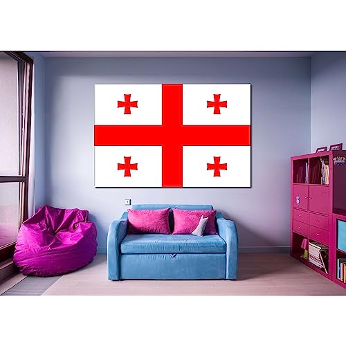 Drapeau de la Géorgie idée cadeau originale toile ZELLART 90 x 60 cm prête à offrir