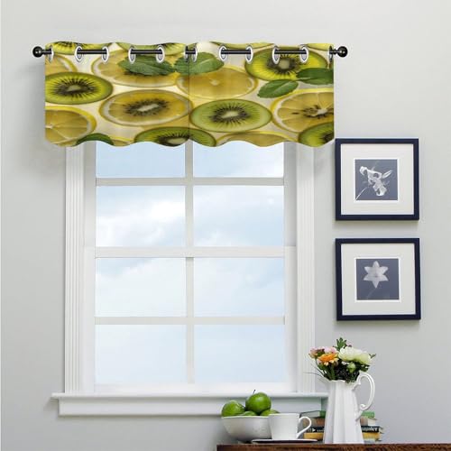 Cortinas opacas para regular la luz en cocinas y baños con diseño de frutas 5