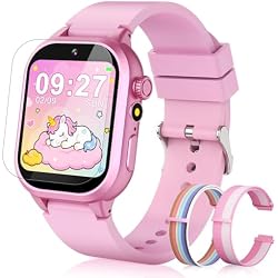Kids Smart Watch Girls Gift for Girl Aged 5-12, 40 Games, Camera Video Pink | HD Touchscreen Kids Watch, Music, Pedometer, Habit Tracking, Story, Learn Card, Toy Birthday Gifts for Girls Age 5 6 7 8 9 10
