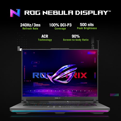Asus ROG Strix G16 ROG Nebula 2.5K 240Hz 3ms 16" Gaming Notebook AMD Ryzen 9 9955HX 32GB RAM 1TB SSD NVIDIA GeForce RTX 5070Ti Eclipse Grigio - Notebook - Immagine 1