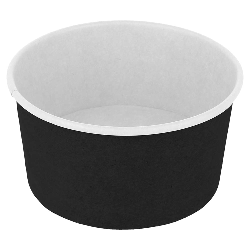 García de Pou 2000 Unités - Pots à Glaces 150 ml 250 + 18Pe g/m2, 8,5 x 4,5 cm Noir Carton