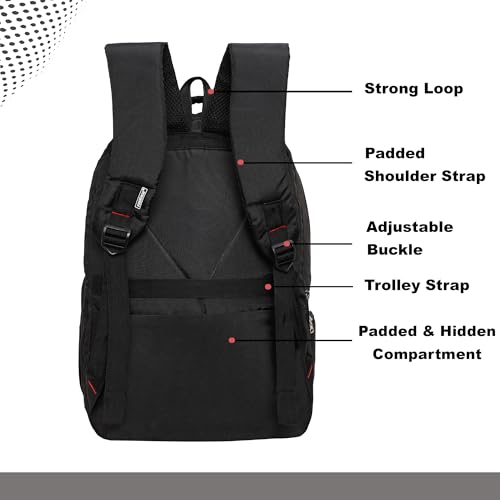 Image of FIREHORSE Ajax Anti theft bag | Durable Laptop Backpack for Men & Women - Water-Resistant Travel Backpack | Padded Compartments for Work, School & College | 45L