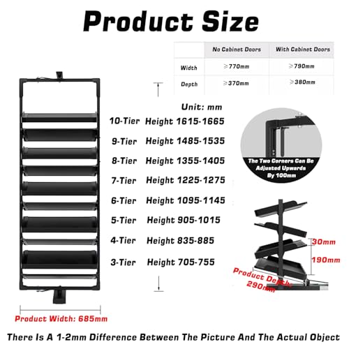 Étagère à chaussures rotative 360 pour armoire dressing alu - 3