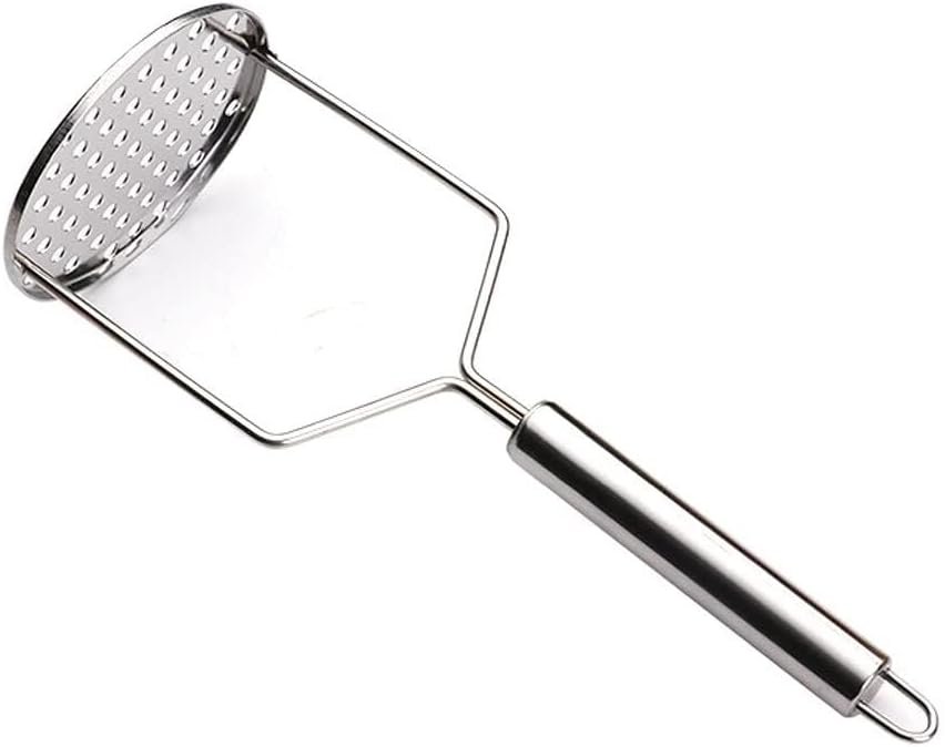 High Effective Garlic Press ，Stainless Steel Masher, Household Potato Press, Manual Grinding Of Garlic, Ginger, Potatoes, Fruits And Vegetables, Used To Make Baby Food Supplement Grinder, Food Grade S