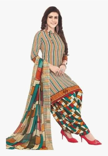 Image of Priyashi Women Unstiched Crepe dress materials | Crepe Salwar Suit for women with dupatta | suit material for women unstitched
