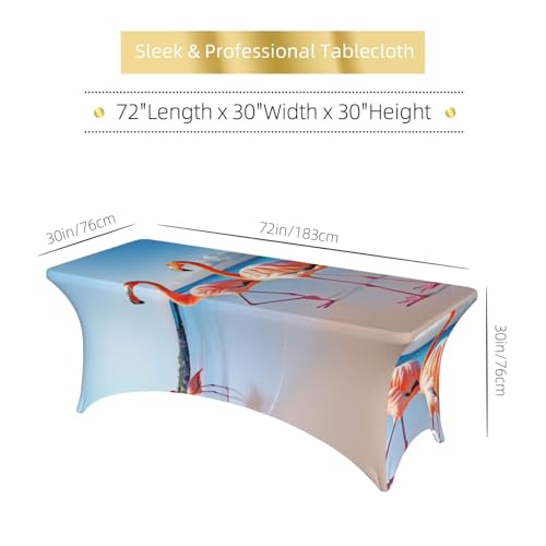 Nappe élasthanne 1,8m lavable et housse table rectangulaire infroissable - 7
