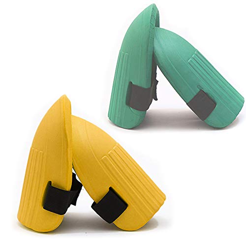 Carkio Gardening Knee Pads,2 Pair Soft Protective Gear EVA Foam Kneepads,Adjustable Elastic Straps Compatible with Garden,Cleaning Work Women, Men (Dark Green+Yellow)