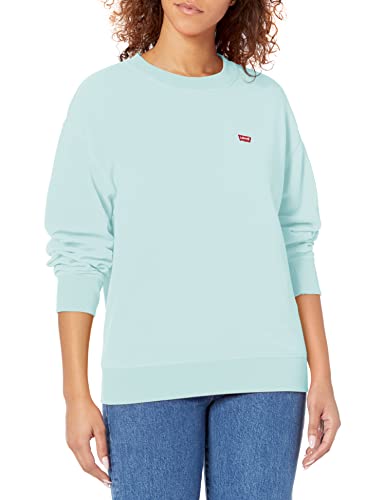 Levi's Women's Standard Crewneck Sweatshirt, (New) Sterling Blue, Large #TOP3