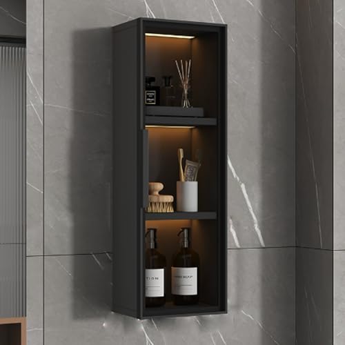 Étagère d'espace en métal avec porte en verre et charnière hydraulique