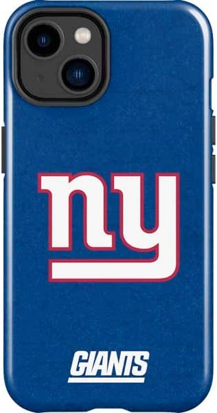 Skinit Impact Phone Case Compatible with iPhone 15 Plus - Officially Licensed NFL New York Giants Distressed Design