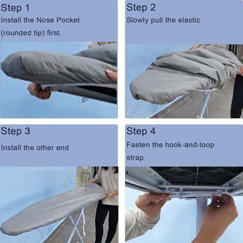 VividPaw Ironing Board Cover elastic edge and fastener detail