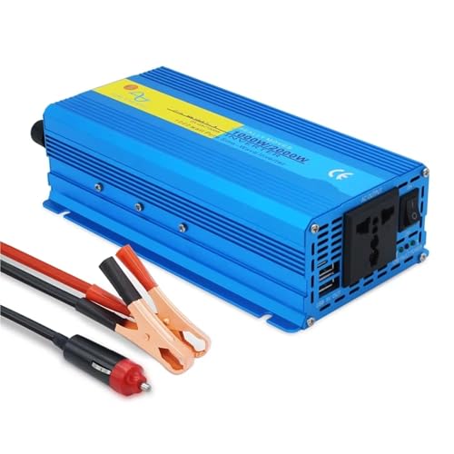 Inversor Inversor De Potencia Solar De Onda Sinusoidal Pura De 24V A 220V Convertidor Potente 60 Hz para Caravanas Y Camping Al Aire Libre(2000W Peak)