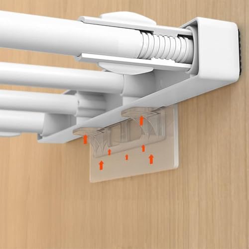 Image of 2 PCS AdhesiveShelf Double Row Hook Bracket Self Adhesive Shelf Support Pegs Punch FreeShelf Pins Shelf Clips for Cabinet Cupboard Kitchen Bathroom Closet FurnitureShelf Holder Organizer