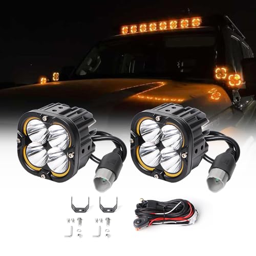 EXZEIT 120W 3Inch Lights Pods with DRL, 12000LM Driving LED Pods Ditch Lights, Bright Auxiliary...